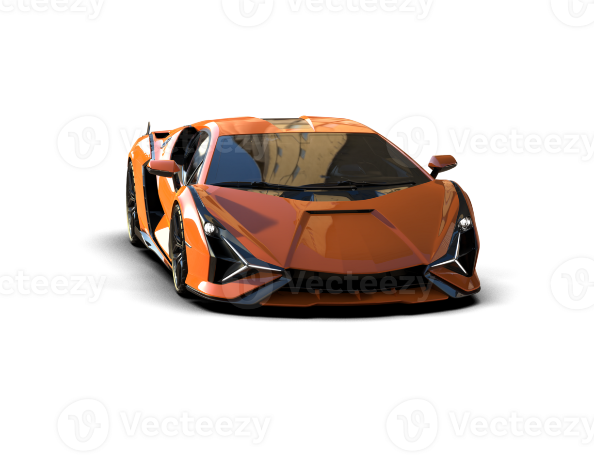 Realistic sport car isolated on background. 3d rendering - illustration png