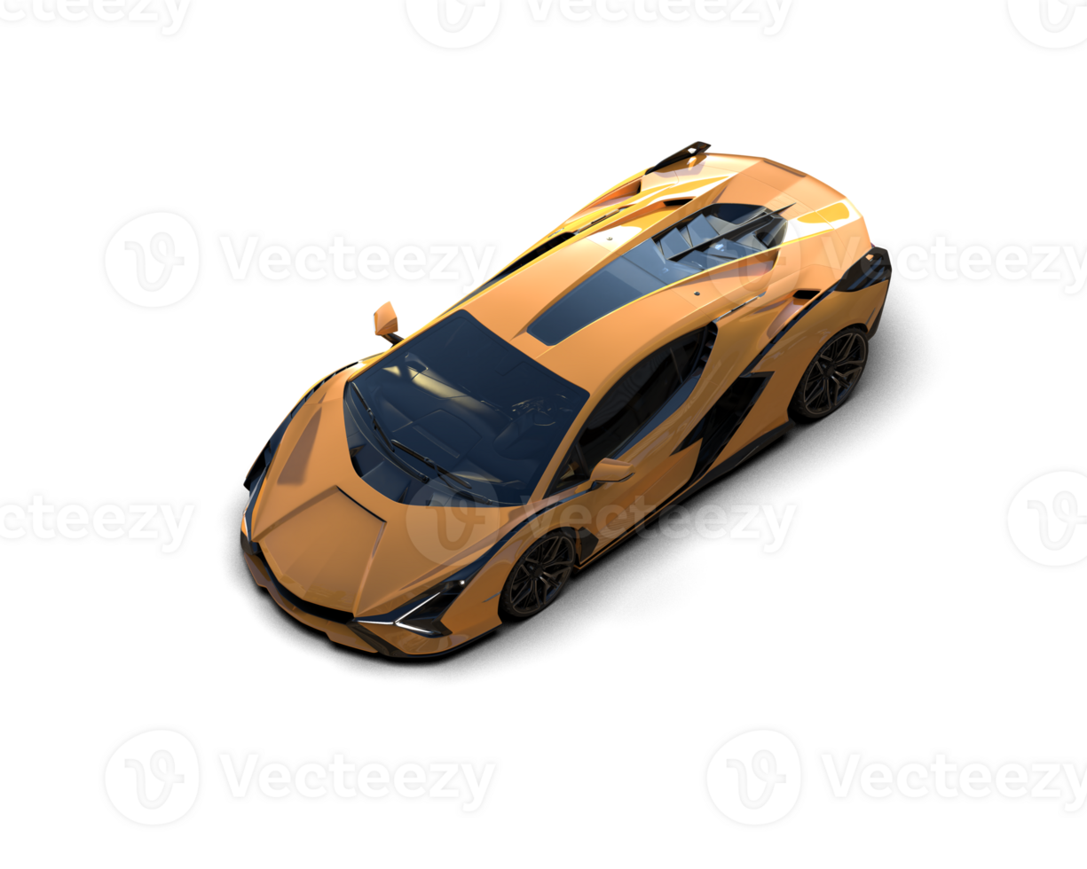 Realistic sport car isolated on background. 3d rendering - illustration png