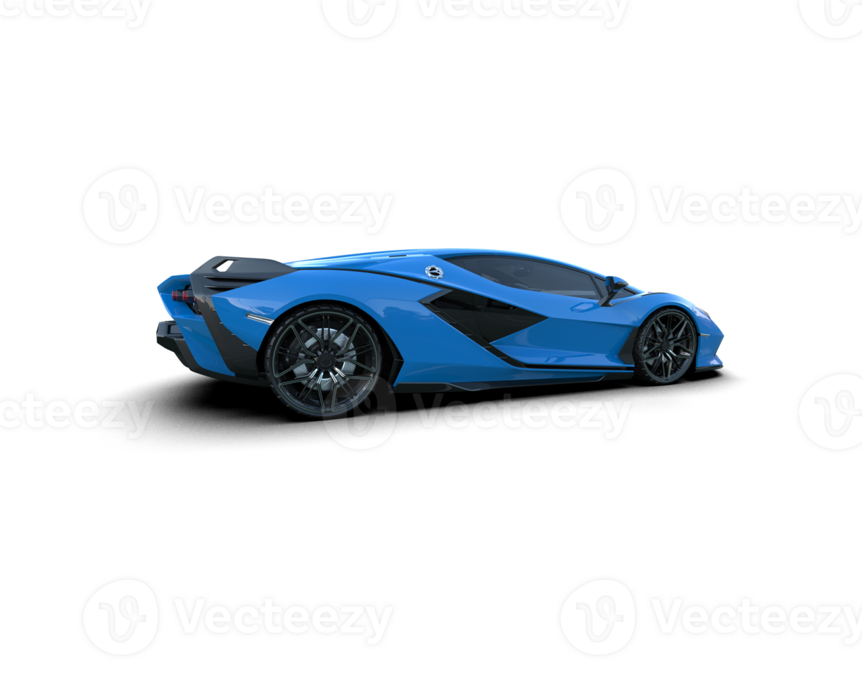 Realistic sport car isolated on background. 3d rendering - illustration png