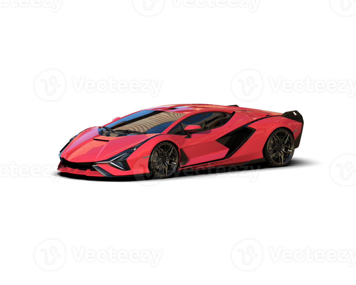 Realistic sport car isolated on background. 3d rendering - illustration png