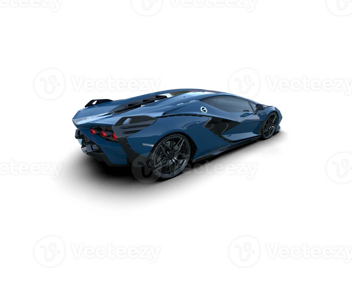 Realistic sport car isolated on background. 3d rendering - illustration png
