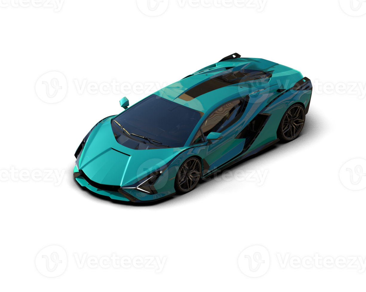 Realistic sport car isolated on background. 3d rendering - illustration png
