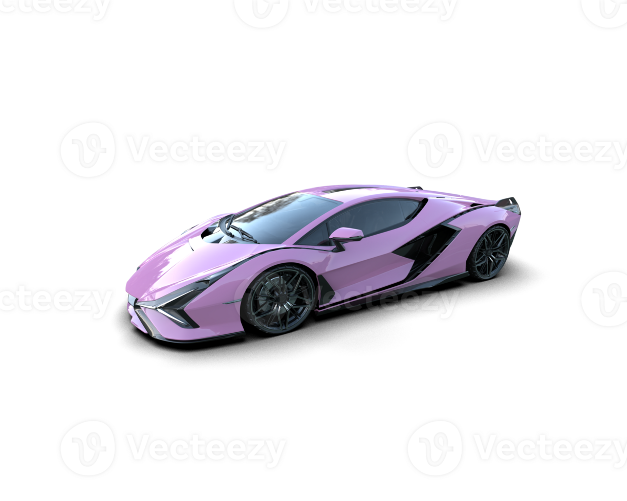 Realistic sport car isolated on background. 3d rendering - illustration png