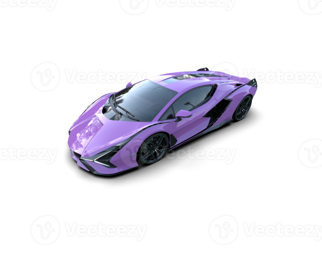 Realistic sport car isolated on background. 3d rendering - illustration png