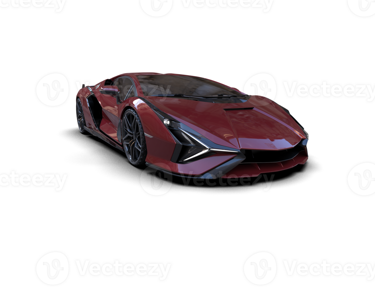 Realistic sport car isolated on background. 3d rendering - illustration png