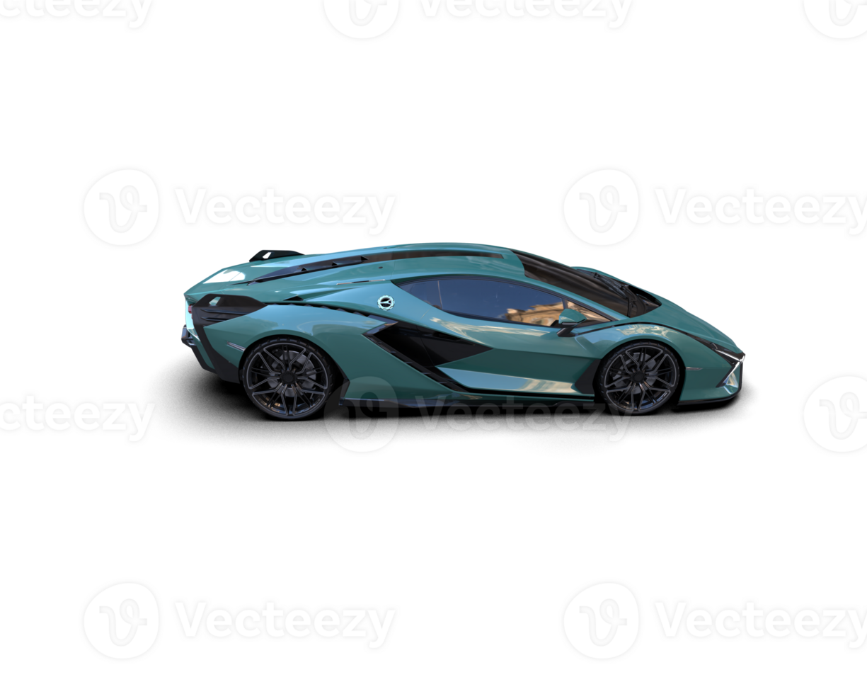 Realistic sport car isolated on background. 3d rendering - illustration png