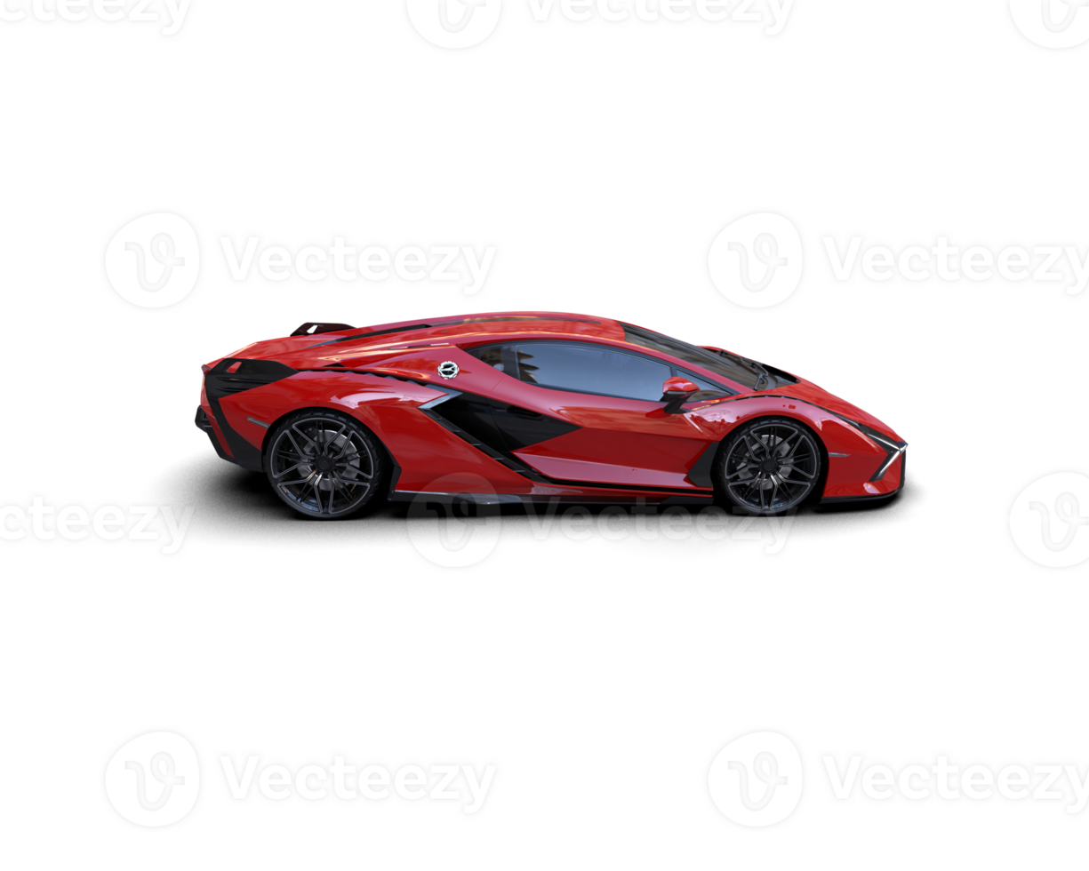 Realistic sport car isolated on background. 3d rendering - illustration png