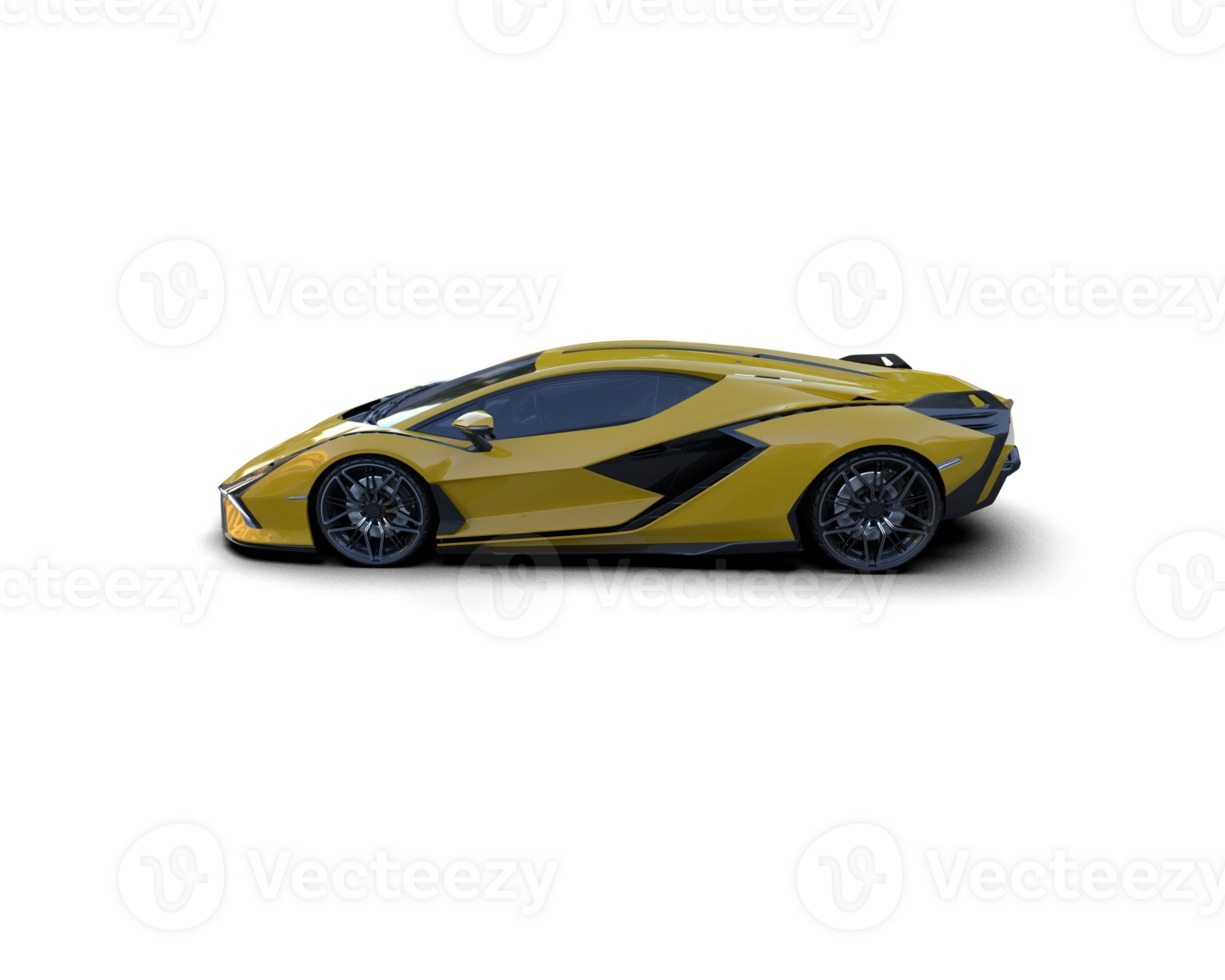 Realistic sport car isolated on background. 3d rendering - illustration png