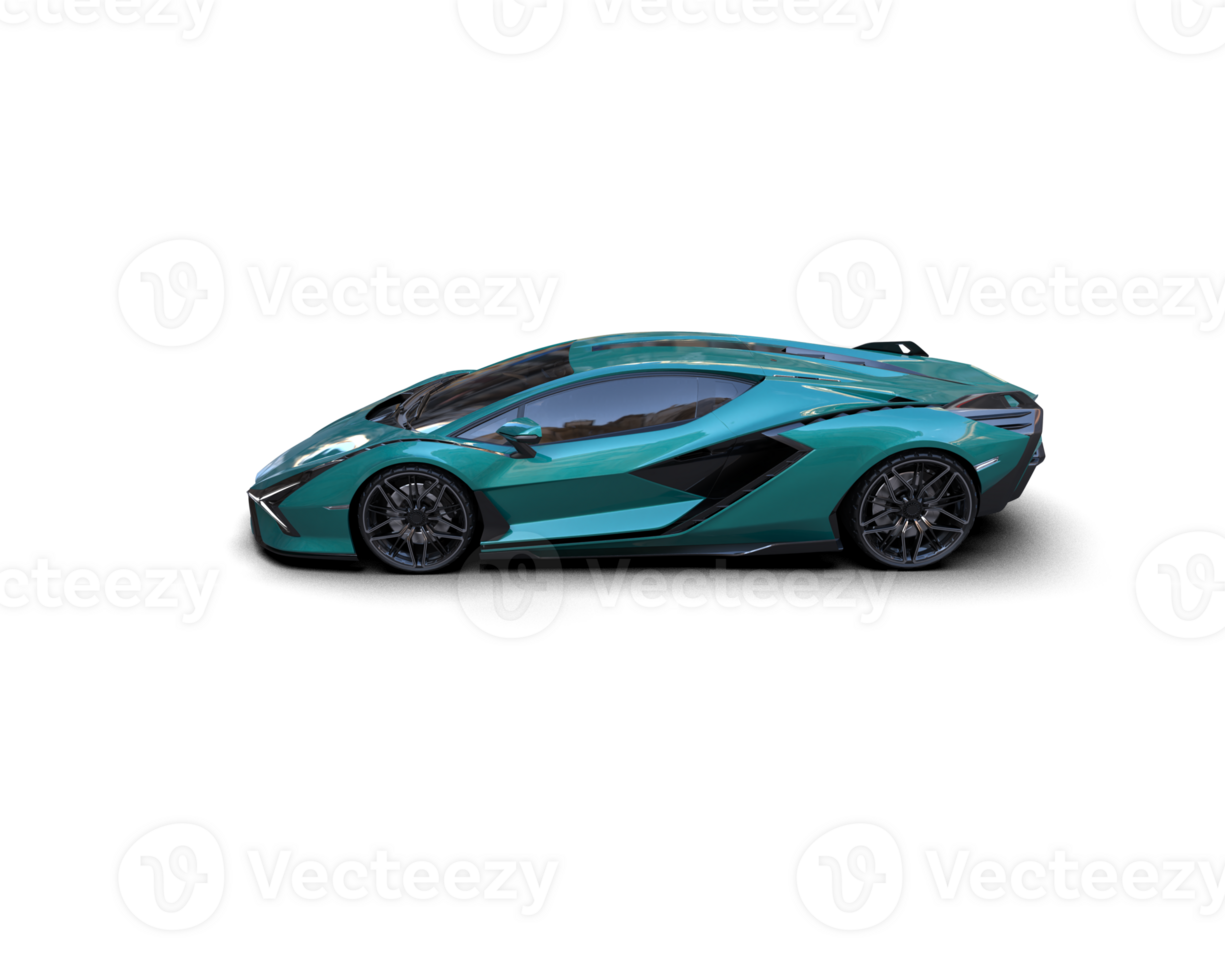 Realistic sport car isolated on background. 3d rendering - illustration png