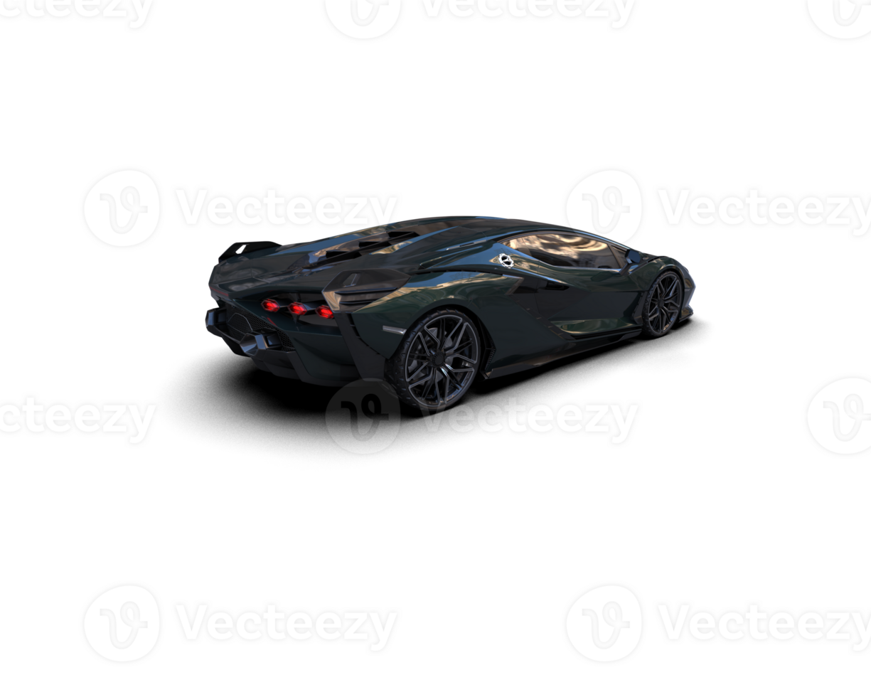Realistic sport car isolated on background. 3d rendering - illustration png