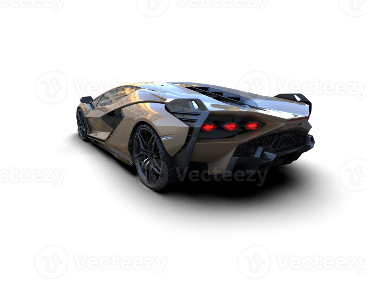 Realistic sport car isolated on background. 3d rendering - illustration png