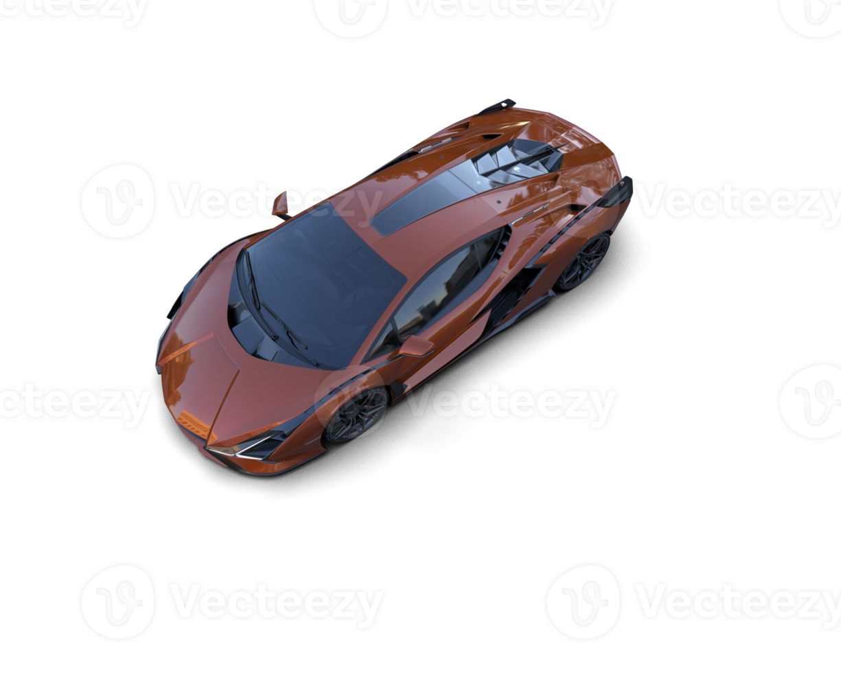Realistic sport car isolated on background. 3d rendering - illustration png