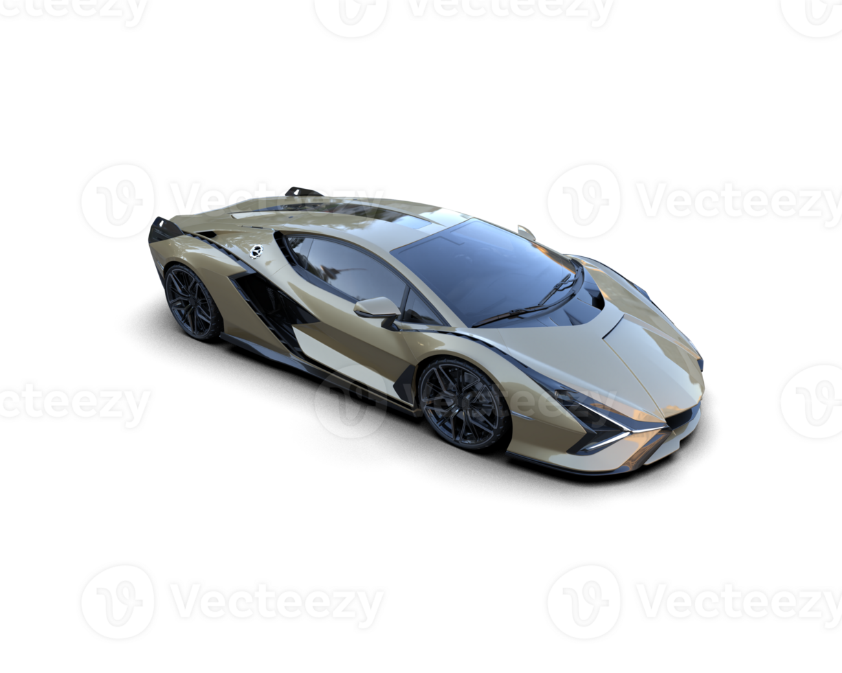 Realistic sport car isolated on background. 3d rendering - illustration png