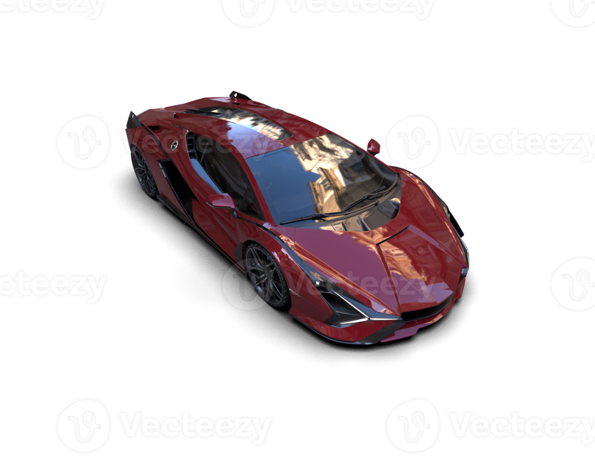Realistic sport car isolated on background. 3d rendering - illustration png