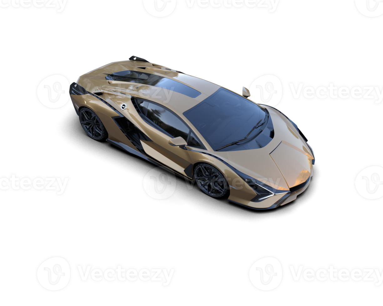 Realistic sport car isolated on background. 3d rendering - illustration png