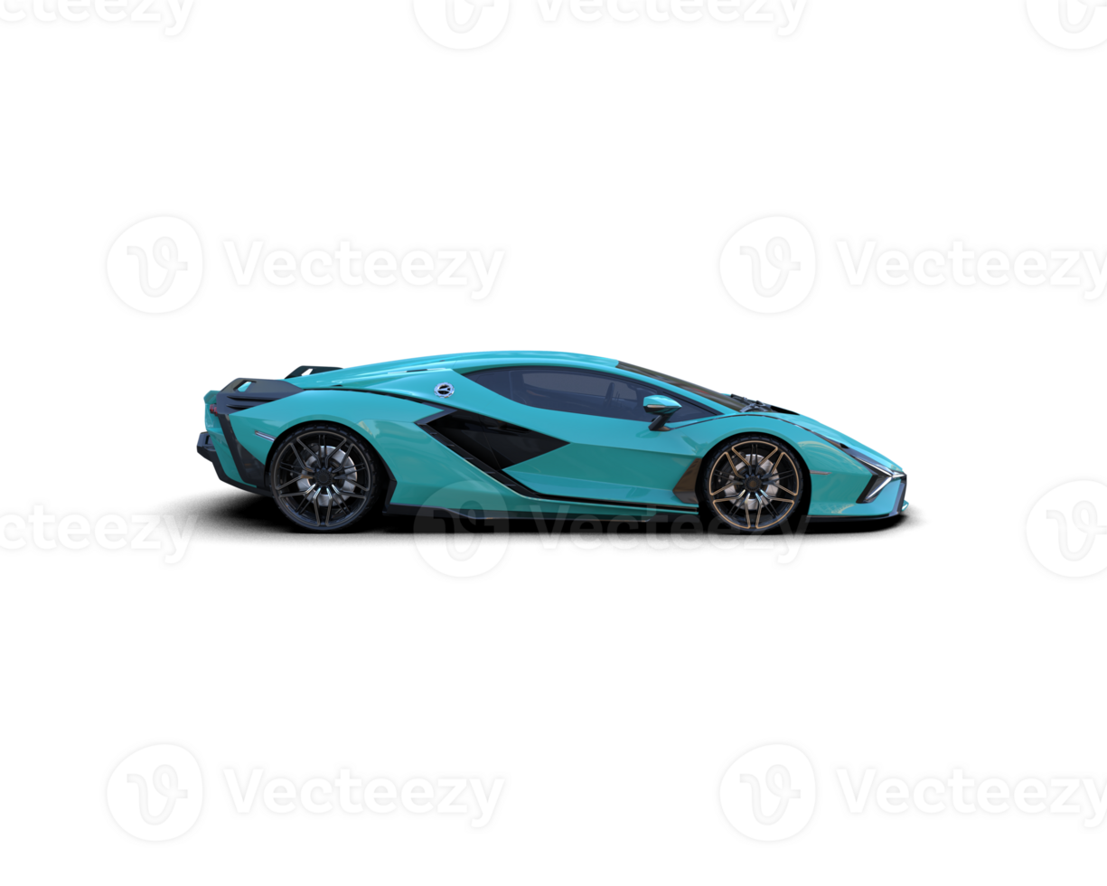 Realistic sport car isolated on background. 3d rendering - illustration png