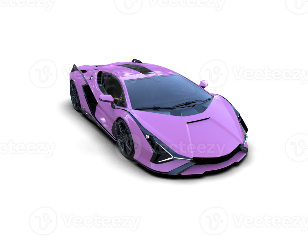 Realistic sport car isolated on background. 3d rendering - illustration png