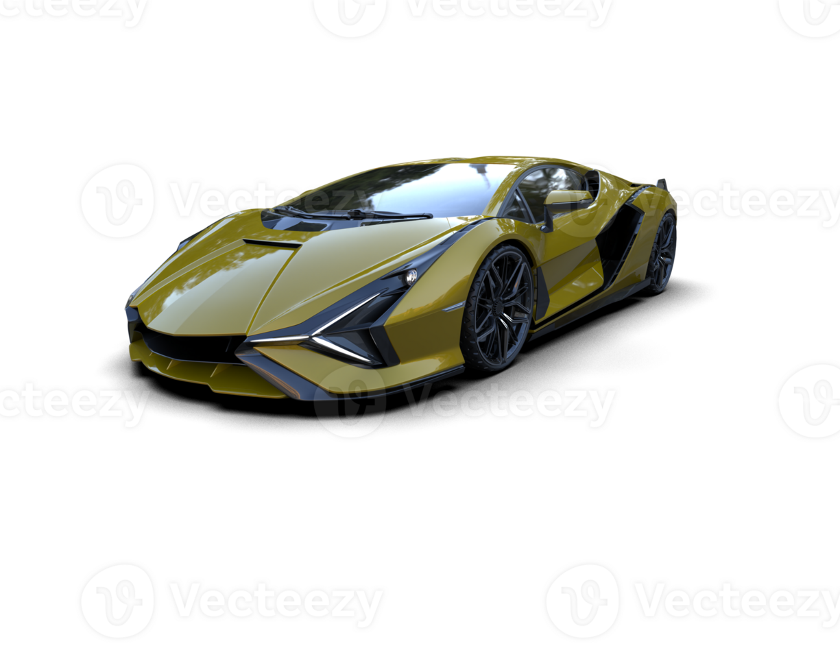 Realistic sport car isolated on background. 3d rendering - illustration png
