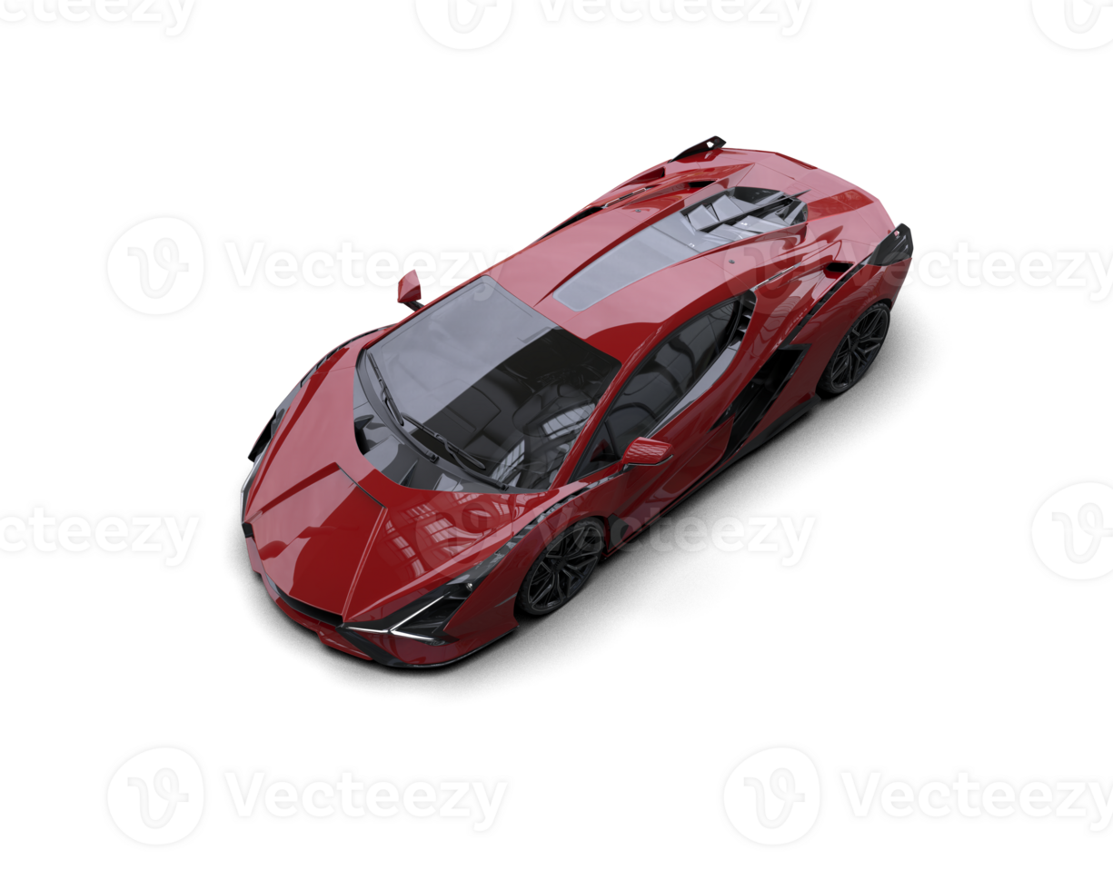 Realistic sport car isolated on background. 3d rendering - illustration png
