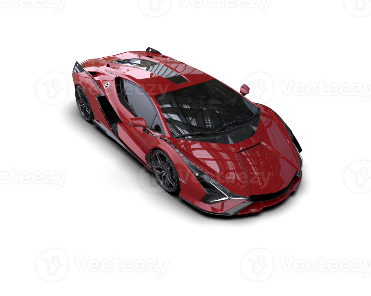 Realistic sport car isolated on background. 3d rendering - illustration png