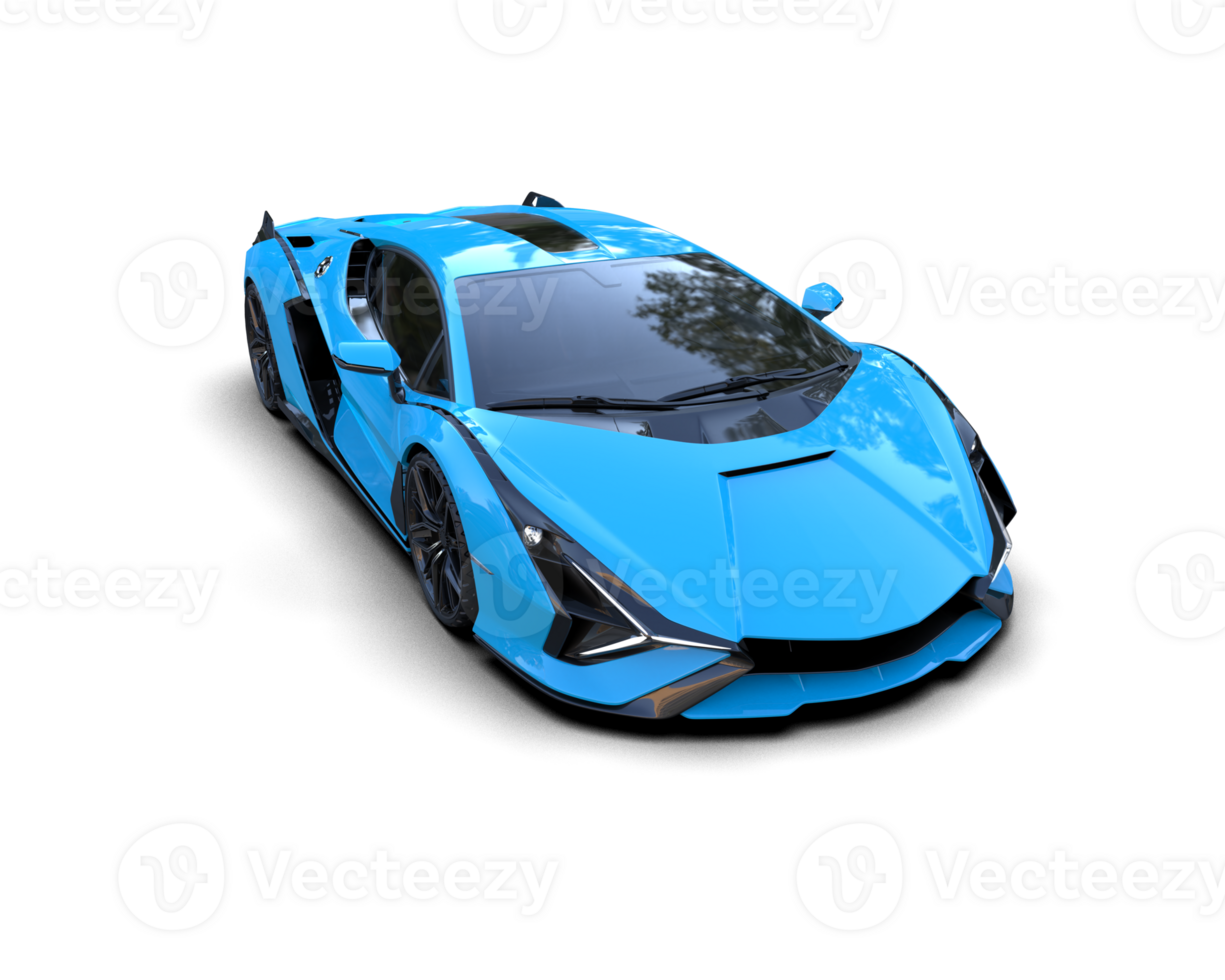 Realistic sport car isolated on background. 3d rendering - illustration png
