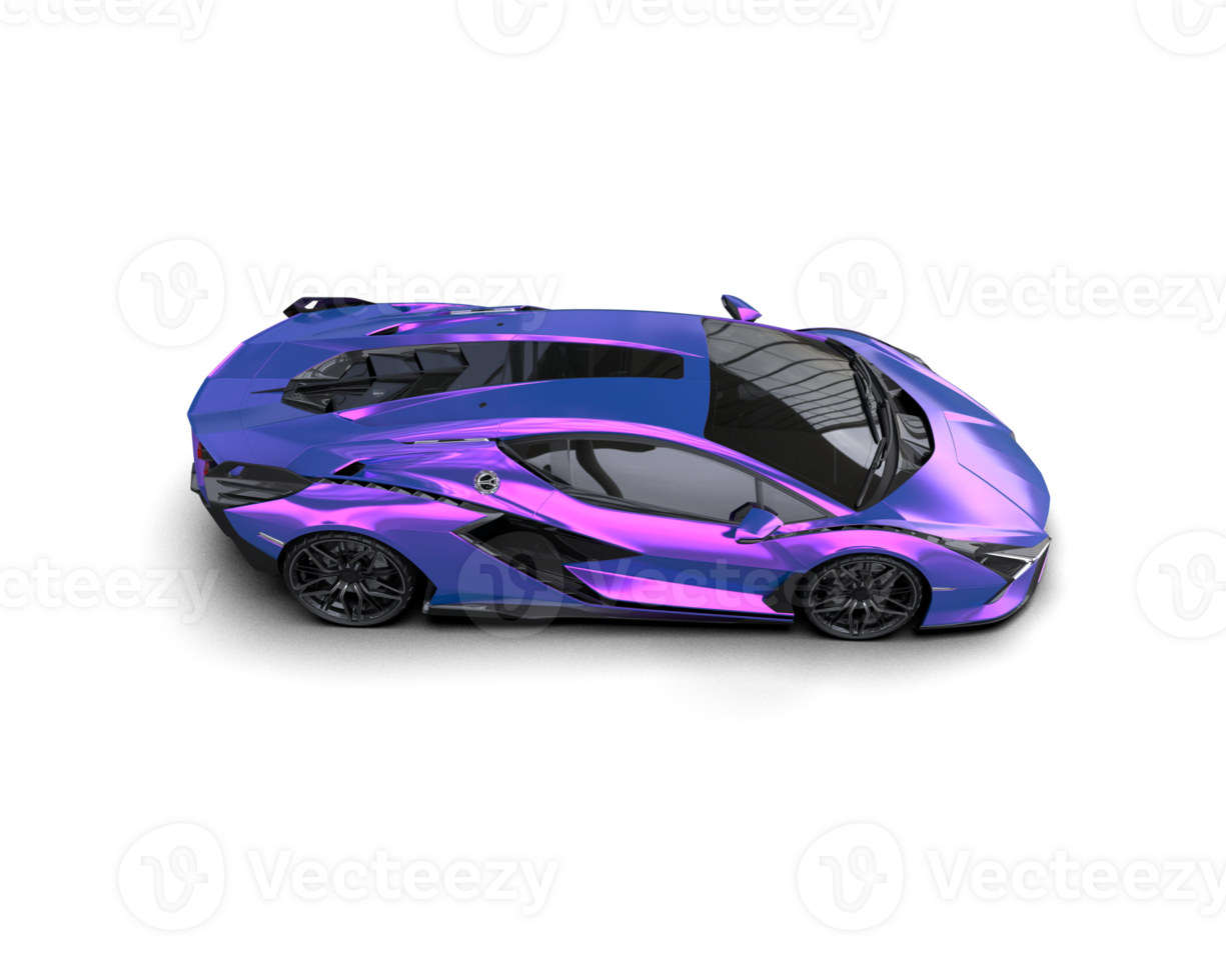 Realistic sport car isolated on background. 3d rendering - illustration png