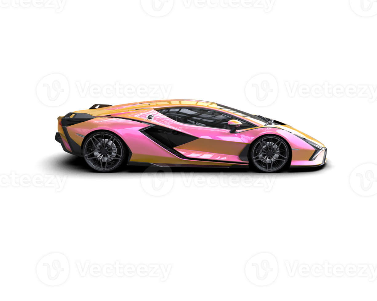 Realistic sport car isolated on background. 3d rendering - illustration png