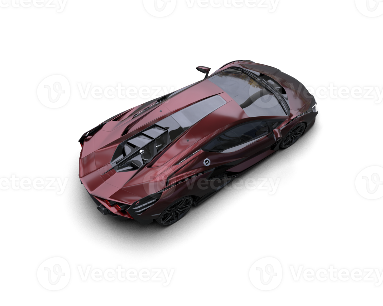 Realistic sport car isolated on background. 3d rendering - illustration png