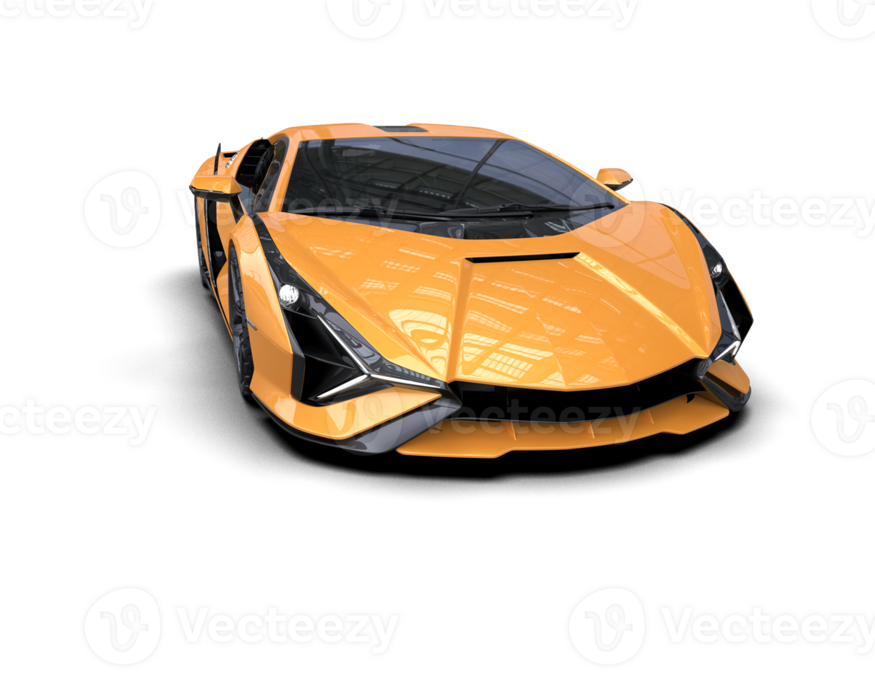 Realistic sport car isolated on background. 3d rendering - illustration png