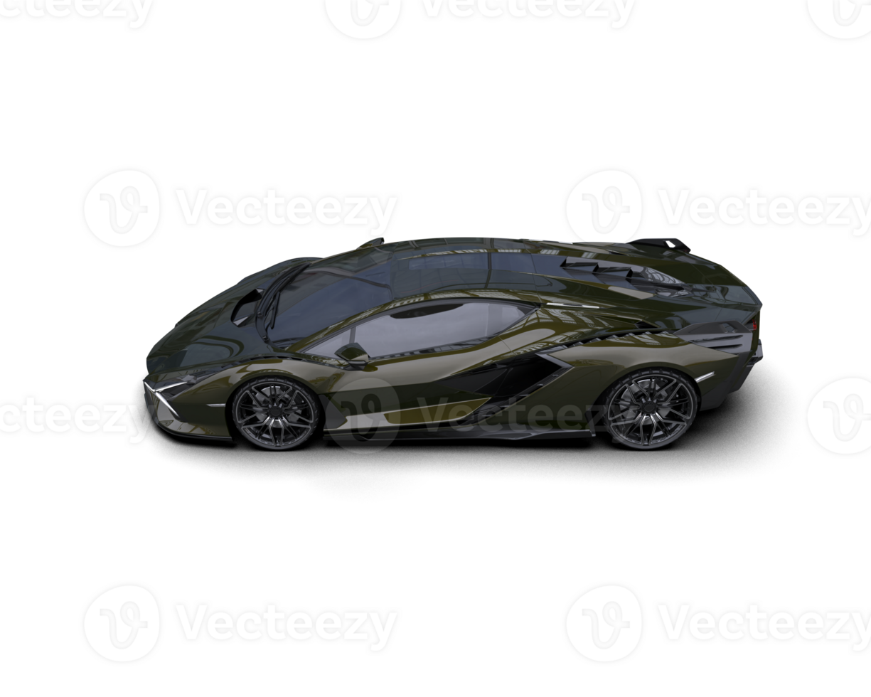 Realistic sport car isolated on background. 3d rendering - illustration png