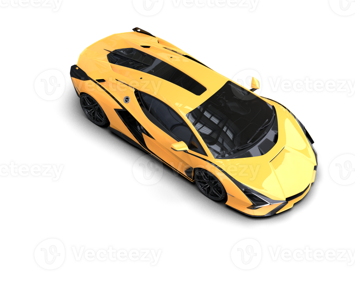 Realistic sport car isolated on background. 3d rendering - illustration png