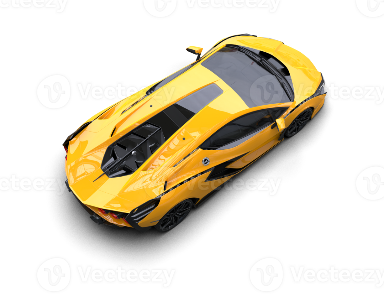 Realistic sport car isolated on background. 3d rendering - illustration png