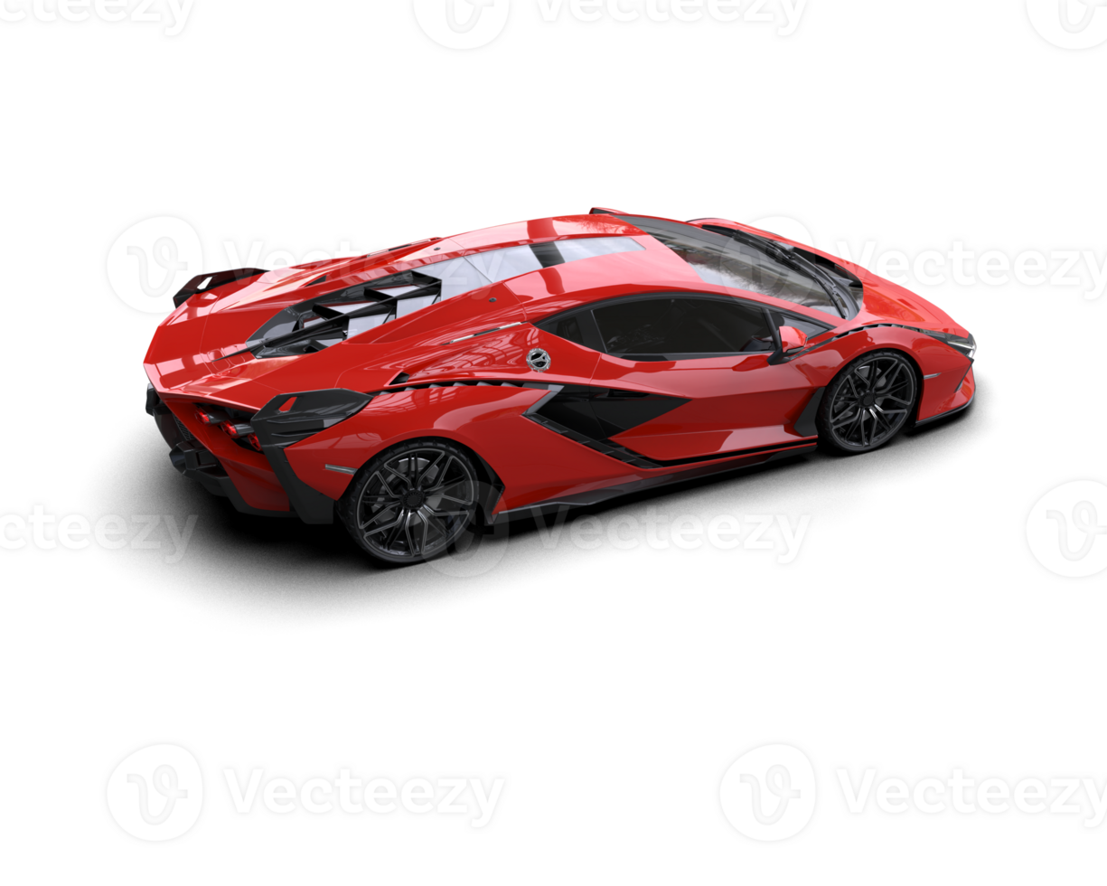 Realistic sport car isolated on background. 3d rendering - illustration png