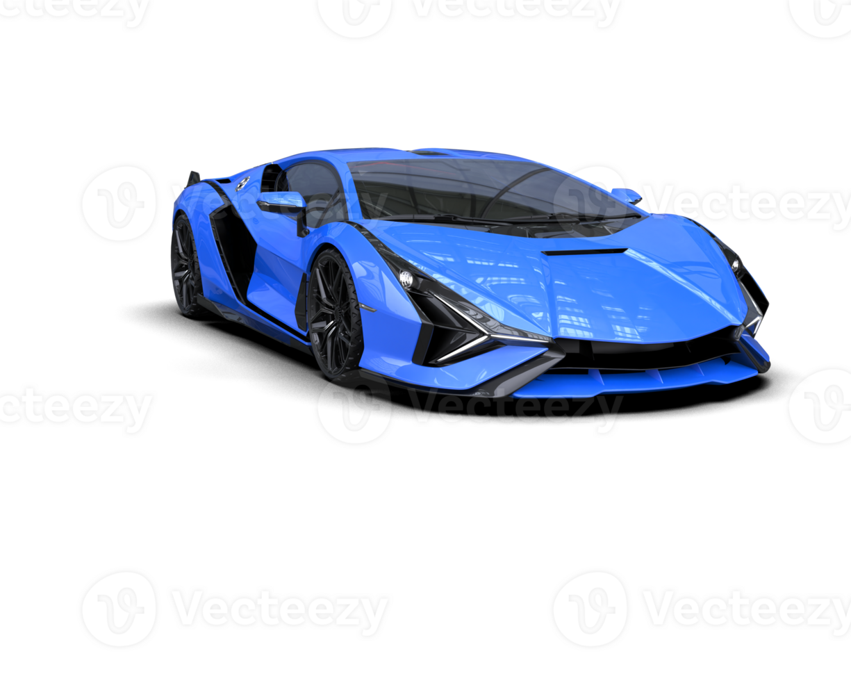 Realistic sport car isolated on background. 3d rendering - illustration png
