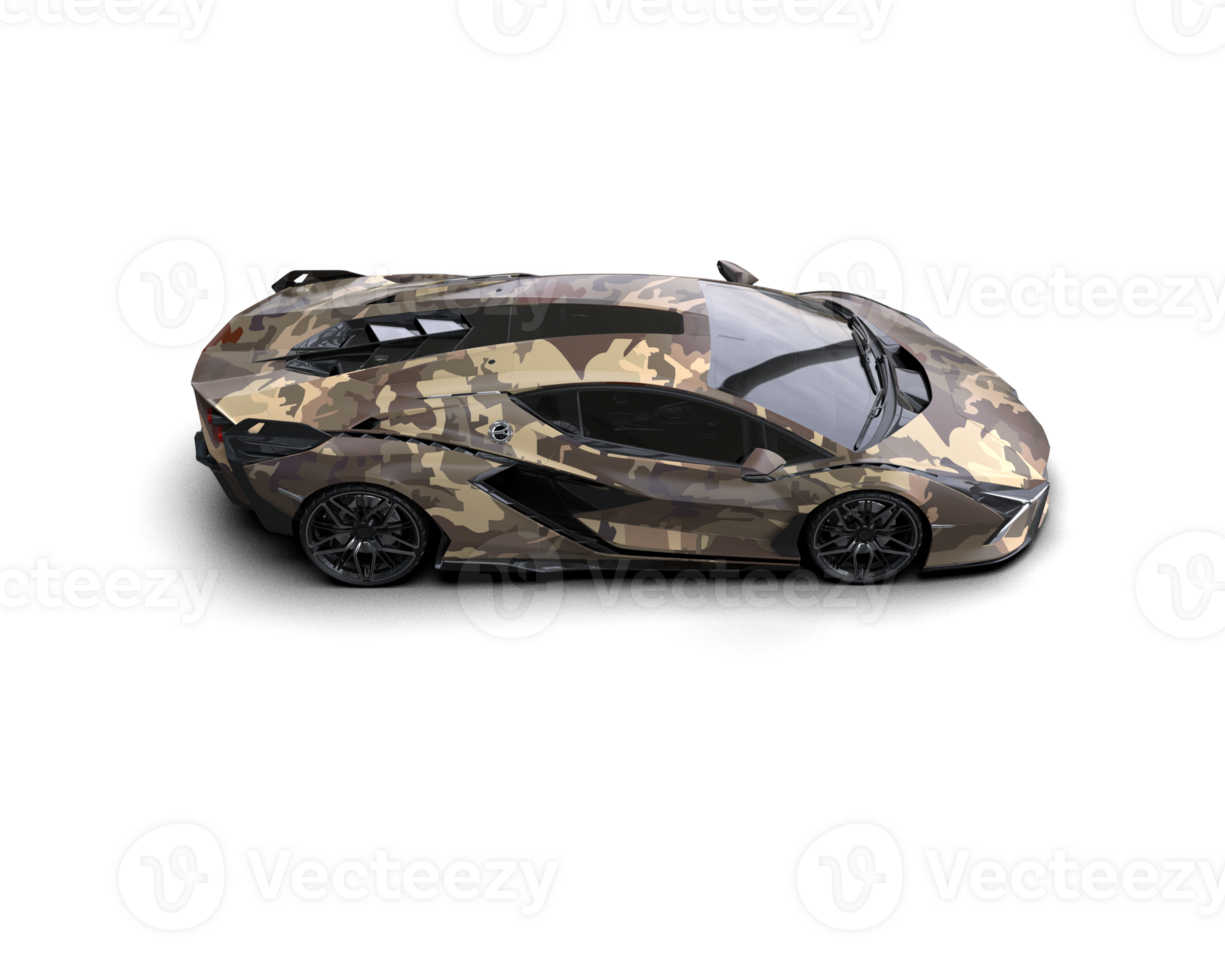 Realistic sport car isolated on background. 3d rendering - illustration png