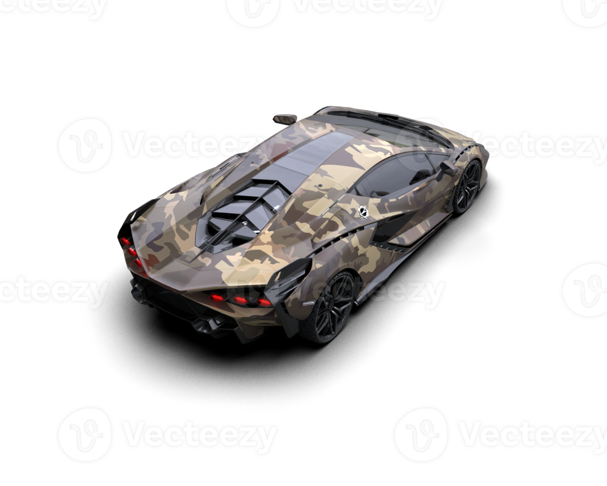 Realistic sport car isolated on background. 3d rendering - illustration png