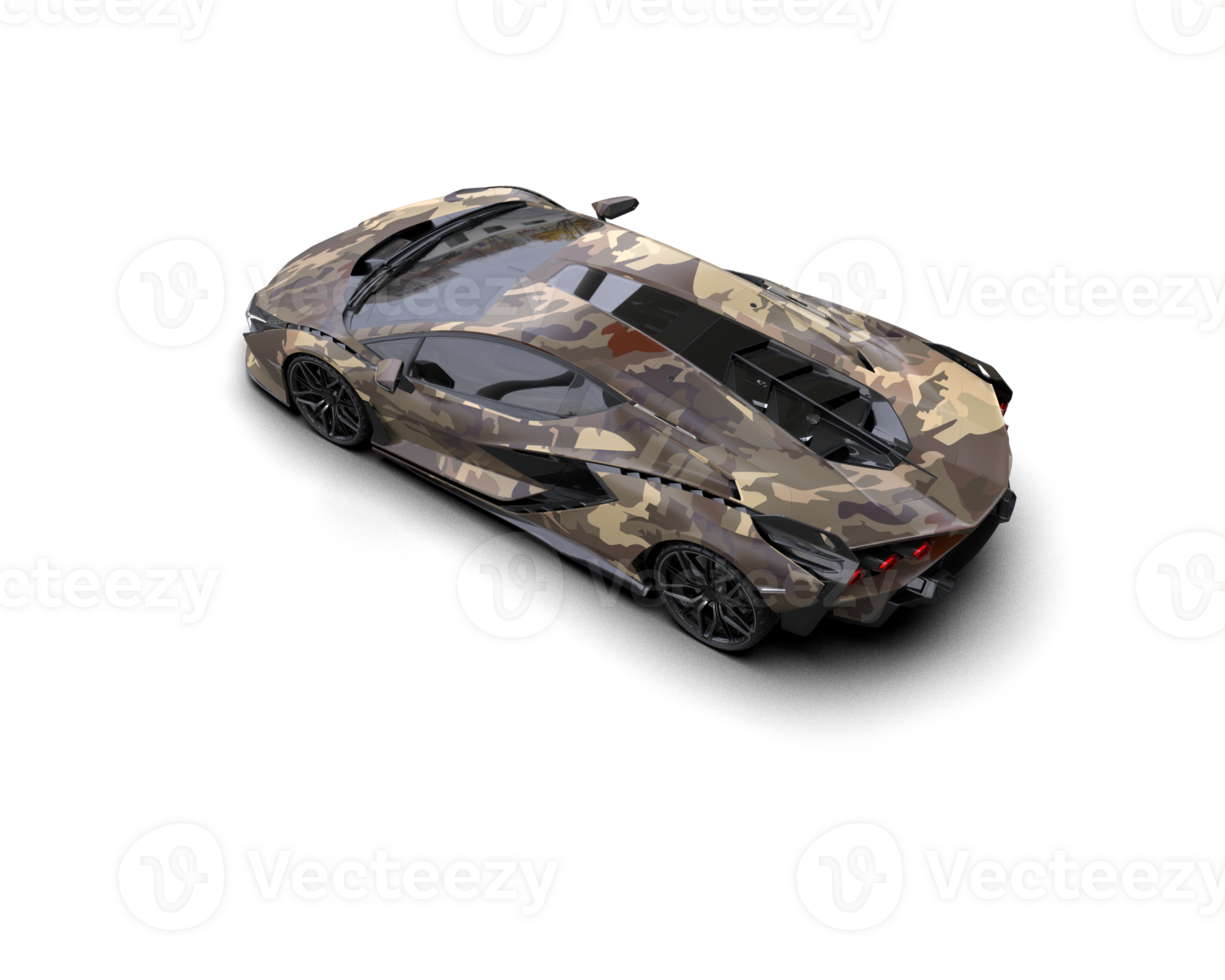 Realistic sport car isolated on background. 3d rendering - illustration png