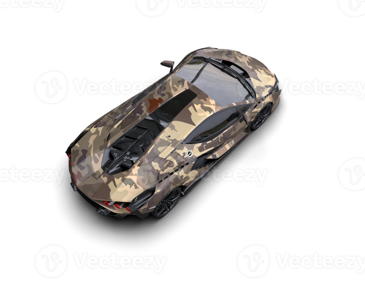 Realistic sport car isolated on background. 3d rendering - illustration png