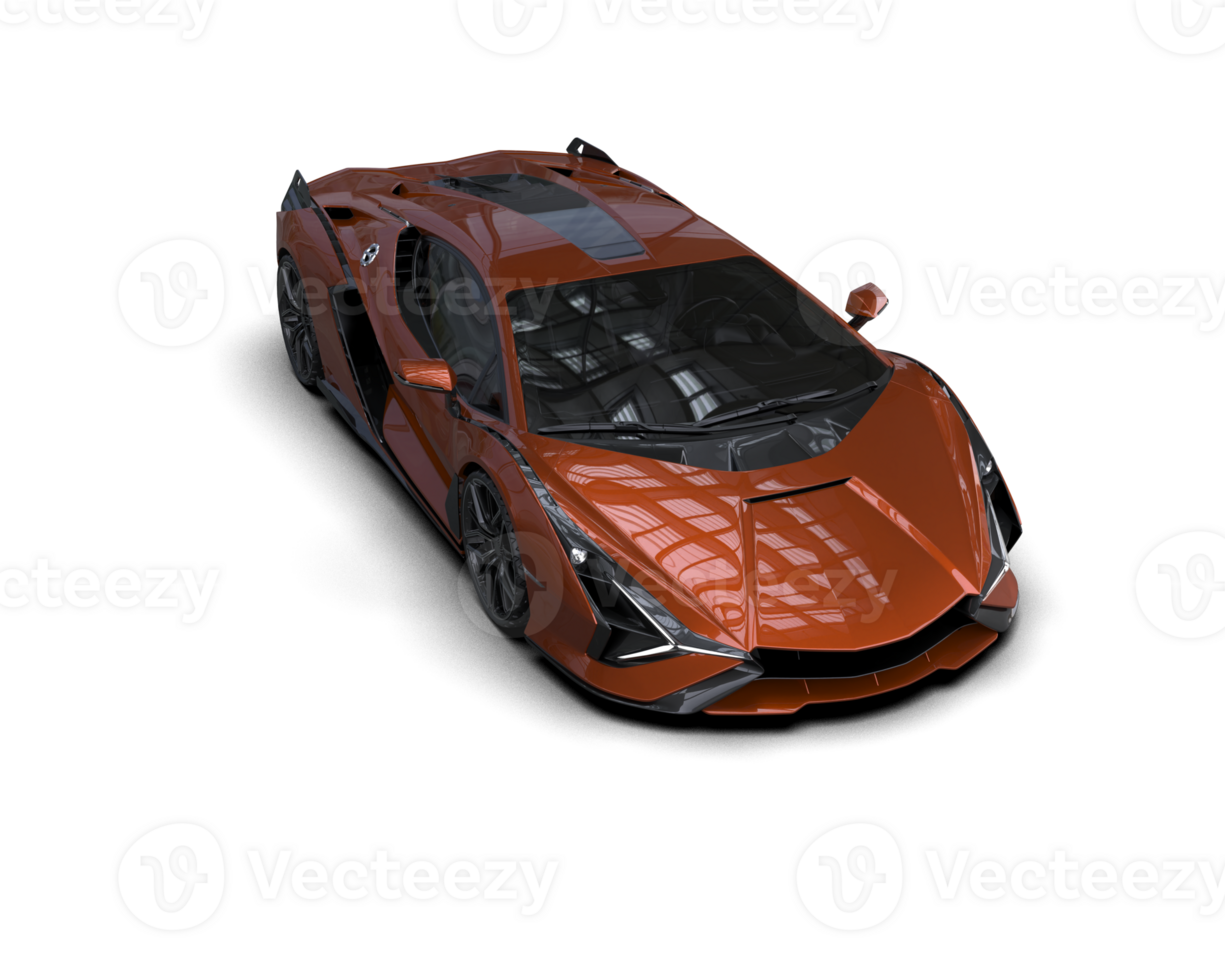 Realistic sport car isolated on background. 3d rendering - illustration png