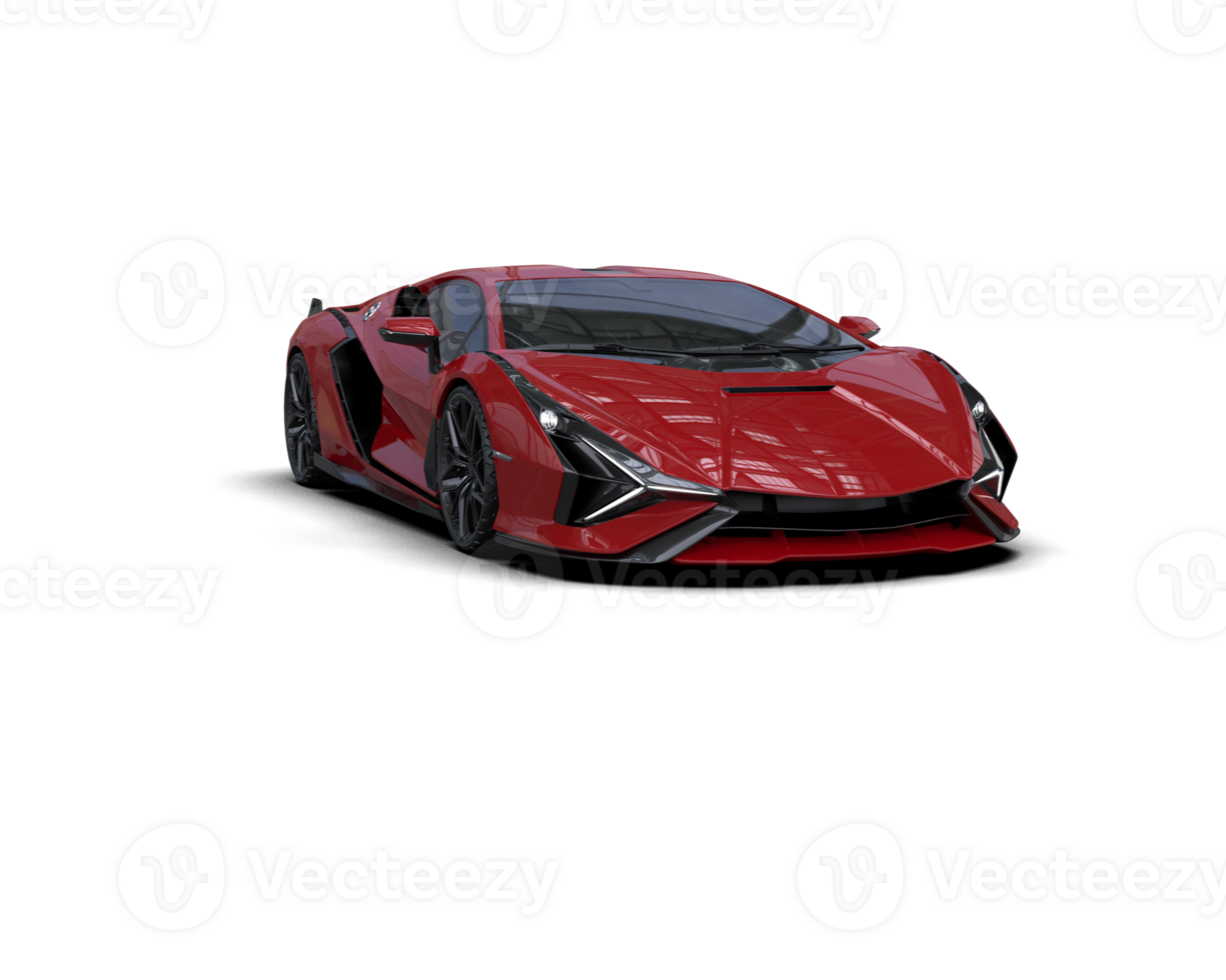 Realistic sport car isolated on background. 3d rendering - illustration png