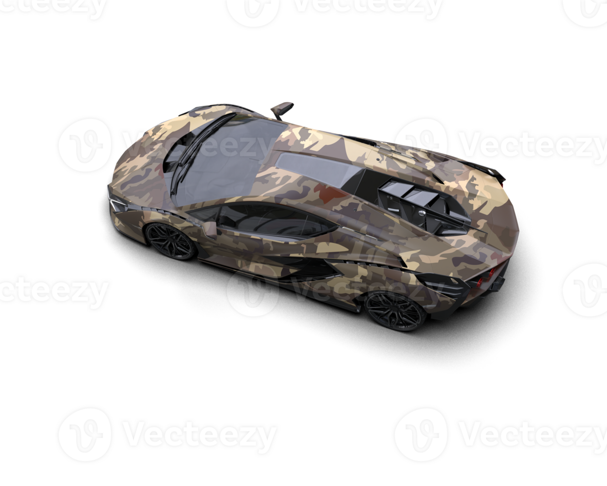 Realistic sport car isolated on background. 3d rendering - illustration png