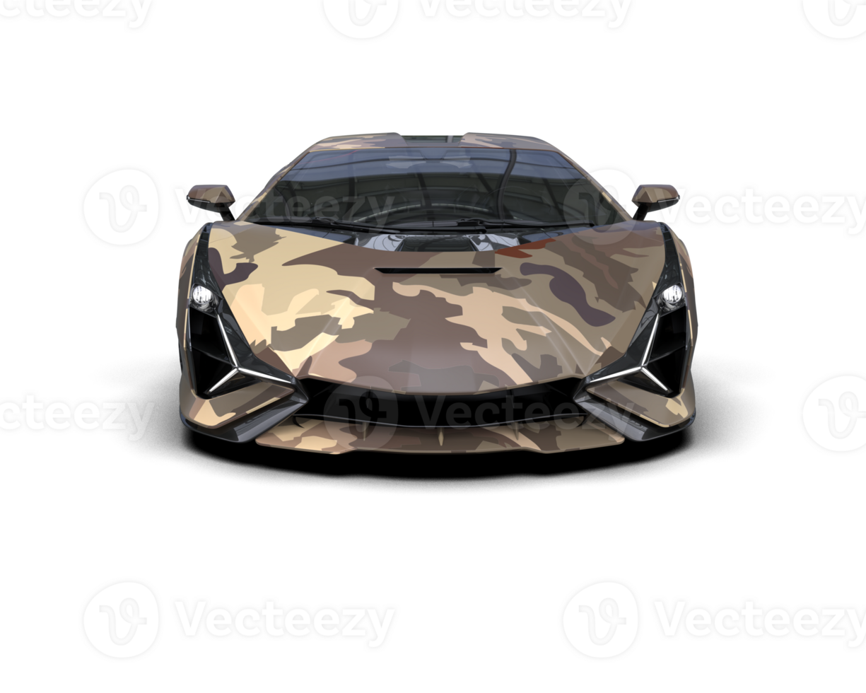 Realistic sport car isolated on background. 3d rendering - illustration png
