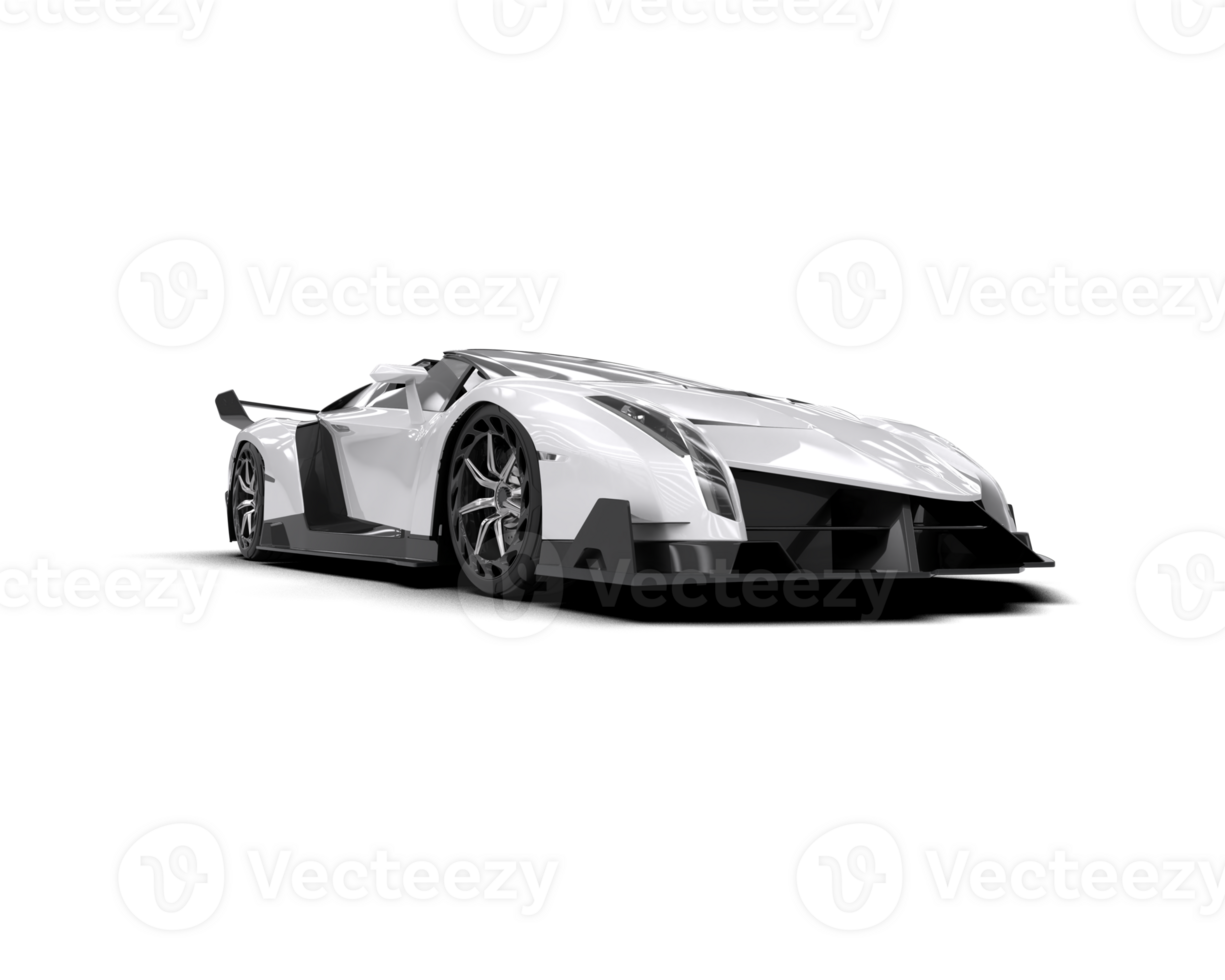 Realistic sport car isolated on background. 3d rendering - illustration png