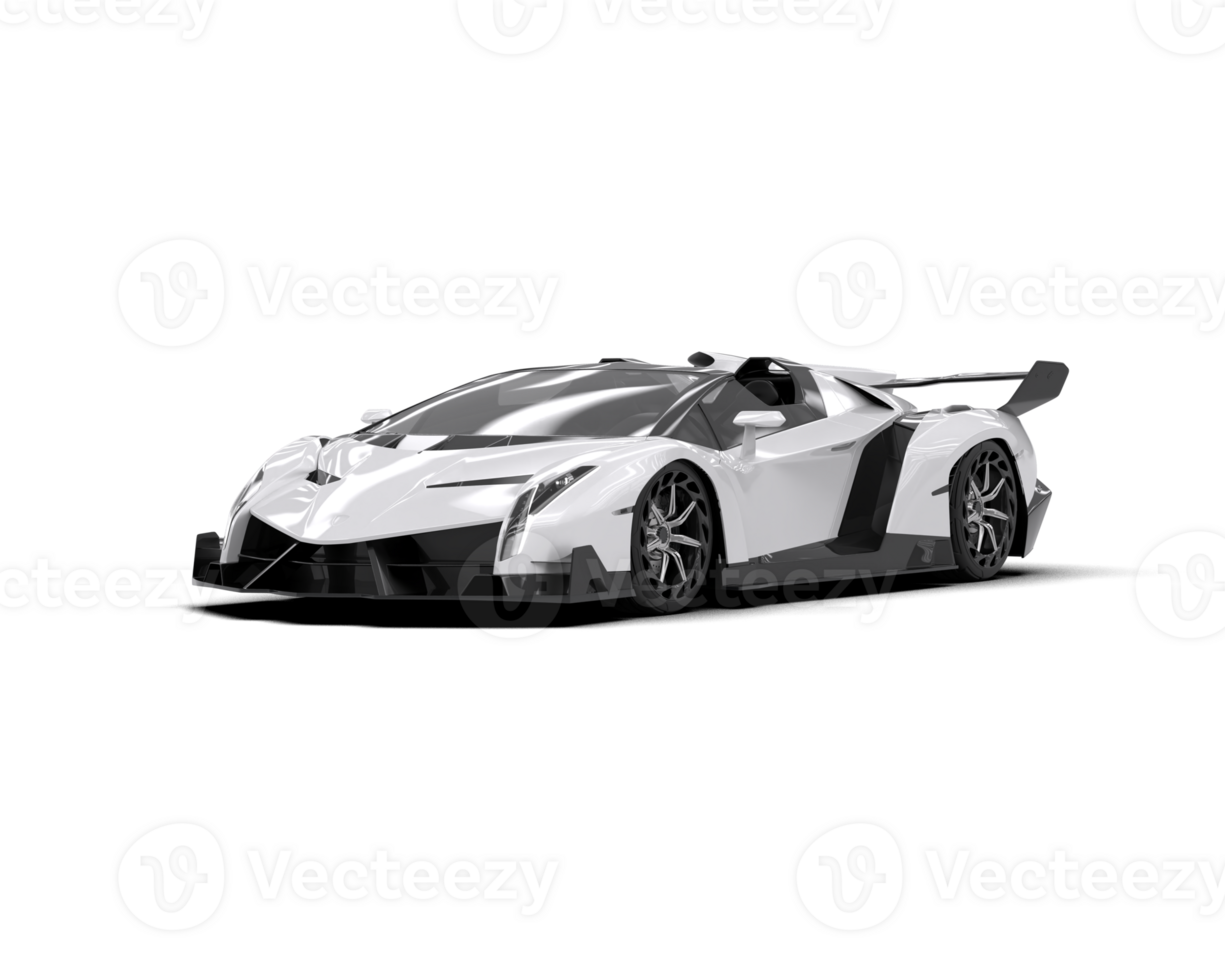 Realistic sport car isolated on background. 3d rendering - illustration png