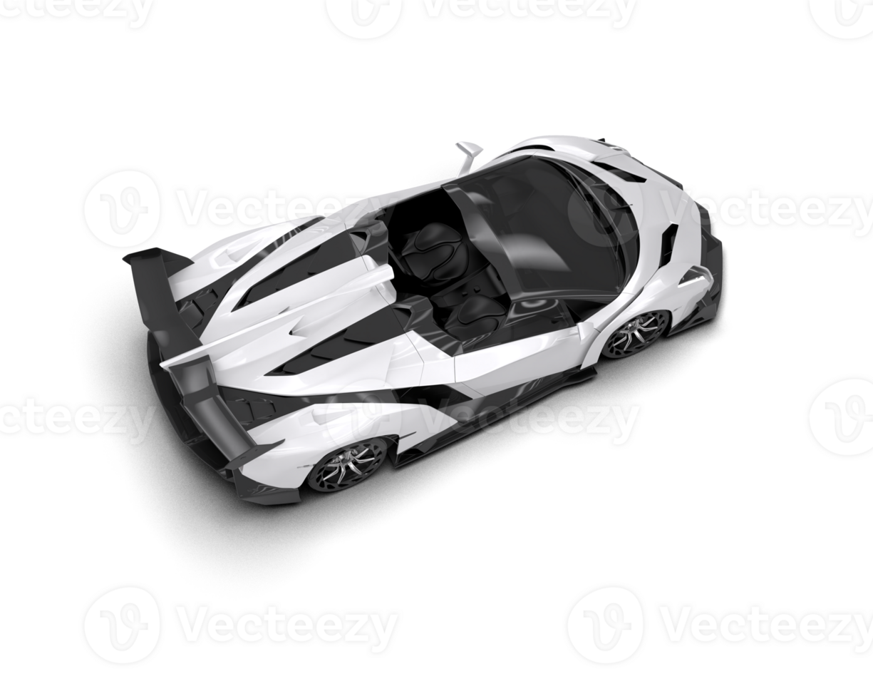 Realistic sport car isolated on background. 3d rendering - illustration png