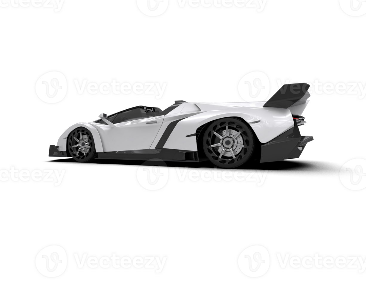 Realistic sport car isolated on background. 3d rendering - illustration png