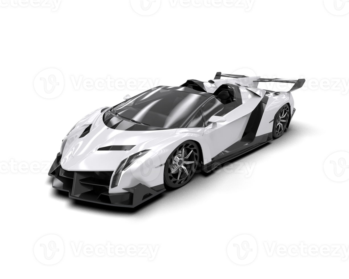Realistic sport car isolated on background. 3d rendering - illustration png