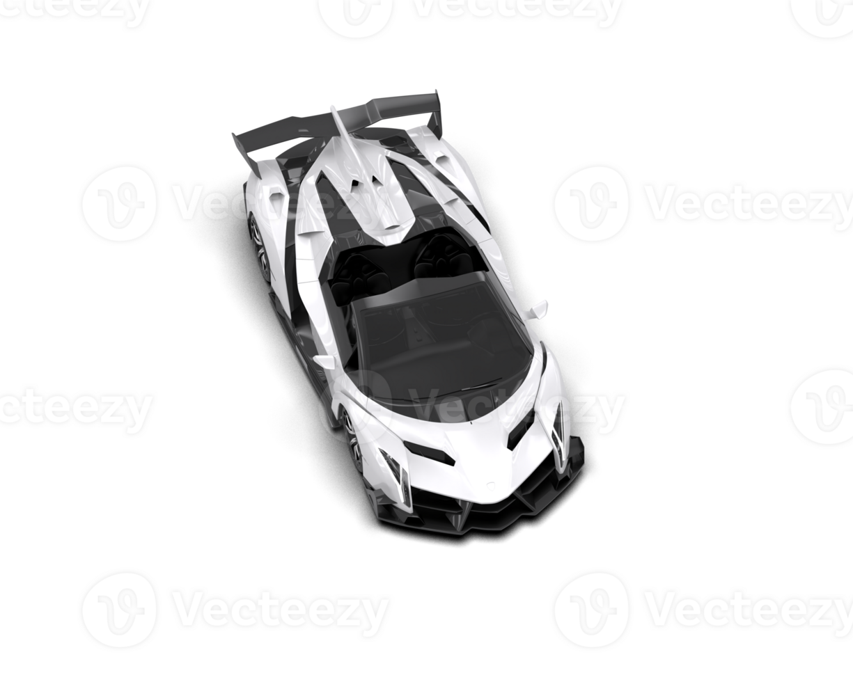 Realistic sport car isolated on background. 3d rendering - illustration png