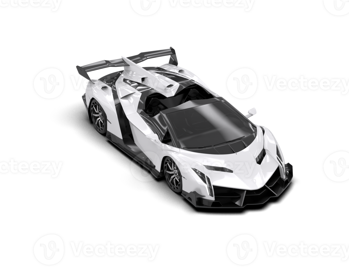 Realistic sport car isolated on background. 3d rendering - illustration png