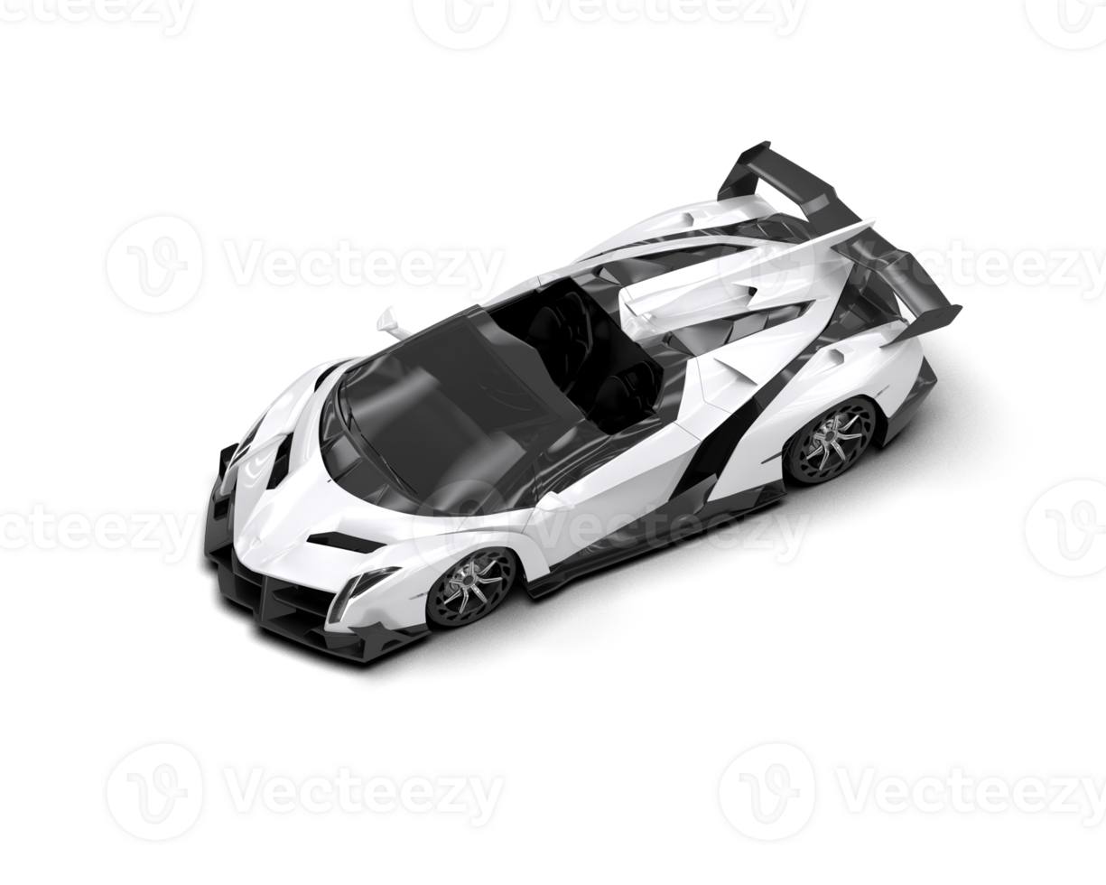 Realistic sport car isolated on background. 3d rendering - illustration png
